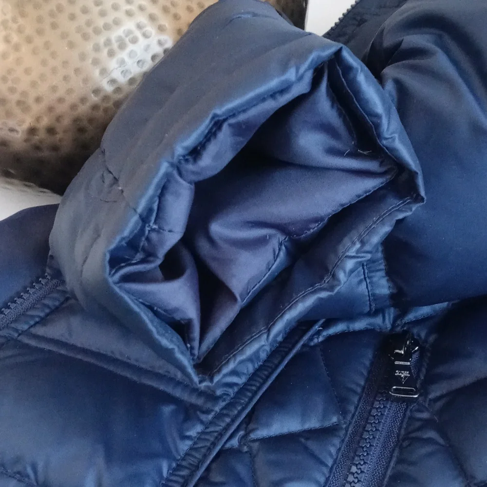 Guess Women’s Navy Blue Quilted Puffer Ski Snow Winter Long Sleeve Coat Small - Picture 8 of 16